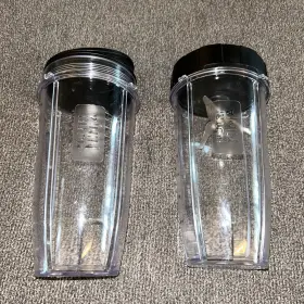 U770 Ninja 2 Pack 16 Oz Cup With Lid And Extractor Blade For Nutri