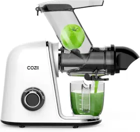 1520b Nobrand Slow Masticating Juicer 3.6 Inch Feeder Easy Clean Quiet White