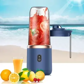Usb380 Non Branded Portable Usb Rechargeable Blender Electric Juicer Cup Fruit Mixer 6 Blades