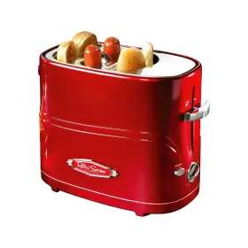 B005q8x6io Nostalgia 2-slot Hot Dog And Bun Toaster With Tongs Retro Cooker