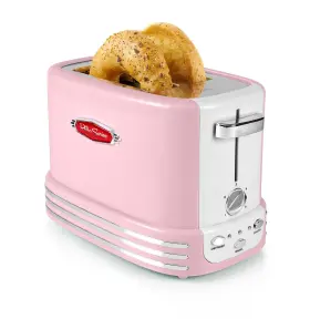 B0bfjyzc55 Nostalgia Retro Wide 2-slice Toaster Vintage 900w Crumb Tray Cord Storage
