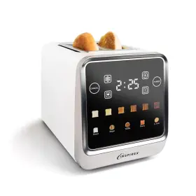 B0fprjkl18 Nostalgia Inspirex Touch Screen Toaster - 2 Extra Wide Slots 5 Bread Types And 6 Brownin