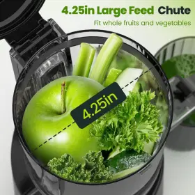 Nuovoware 723314206776 Cold Press Juicer Masticating With 4.25ftft Large Feed Chute 250w Juic #2