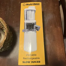 720400 Nutrimill Portable Rechargeable Slow Juicer - New