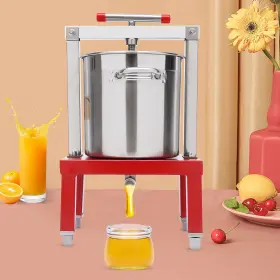 Fy-98971 Ocasami Diy Large Fruit Honey Presser 13.25l/448oz Stainless Steel Manual Extractor New