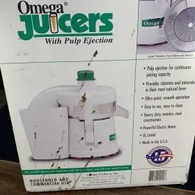 Omega 737416040008 Vintage Juicers With Pulp Ejection Model 4000 1.8 Amp Motor Usa Complete #2