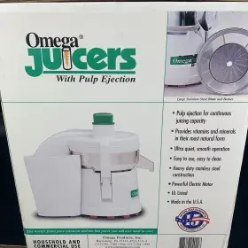 Omega 737416040008 Vintage Juicers With Pulp Ejection Model 4000 1.8 Amp Motor Usa Complete #3