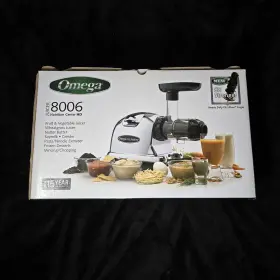 J8006w Omega Juicer White Slow Masticating Cold Press Vegetable And Fruit #2
