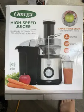 Omjchslcbk13 Omega Extra Large Chute High Speed Stainless Steel Centrifugal Juicer