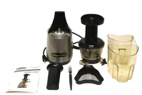 Vrt400hds Omega Juicers Vertical Masticating Hd Juicer With Tap Silver