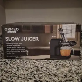 Ormeo Home Zm1558 Slow Juicer 150w Black Electric Easy Clean Reverse