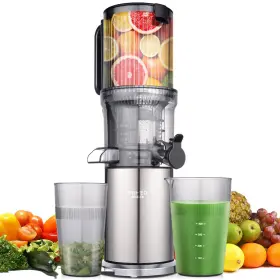Zm1901m Ormeo Home Juicer Machines Cold Press With 5.0 Inch Large Feed Chute 200w Slow Mastic