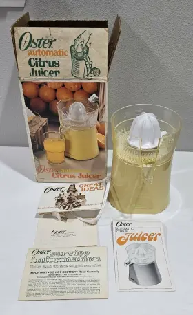 368-04h Oster Vintage 1981 Automatic Citrus Juicer Harvest Gold