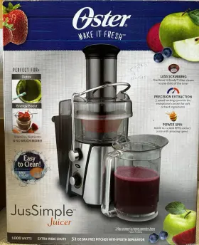 Fpstje9020 Oster Jus Simple Juicer Drink Your Veggies . 1000 W / 5 Speed. New