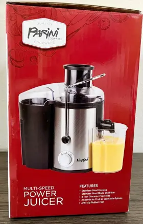 Parini 857946003851 New Cookware Multi Speed Centrifugal Power Juicer Stainless Steel #2