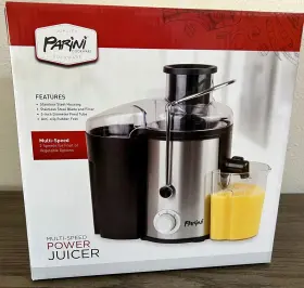 Parini 857946003851 New Cookware Multi Speed Centrifugal Power Juicer Stainless Steel