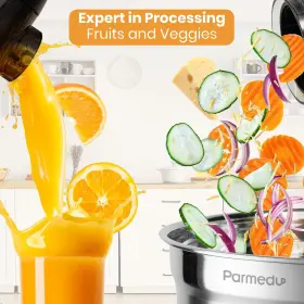 Parmedu 060993482158 Slow Masticating Juicer And Veggies Grater Cold Press For Vegetable F #3