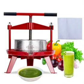S39lqex-kendcbtr35esmaq7z Pioneerworks 1.32 Gal Stainless Steel Fruit And Wine Press Manual With T-handle
