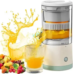 Oj-01-wht Pondi Rechargeable Electric Citrus Juicer - Usb-c Wireless Portable Orange White