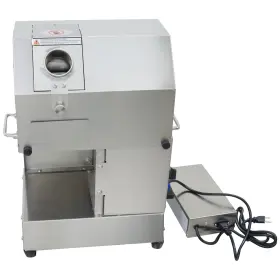 134198 Preasion 110v 3-roll Tabletop Sugarcane Juicer With Top Lid Opening Stainless Steel Comme