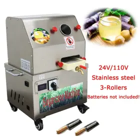 13e40c59 Preasion 24vdc / 110v Electric Juice Extractor Commercial Sugar Cane Juicer Press Machine
