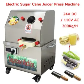13m40a59 Preasion 24v Dc / 110v Ac Commercial Sugar Cane Juicer Press Machine 300kg/h 3 Rollers Us