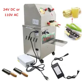13m40a69 Preasion 24v Dc / 110v Ac Commercial Sugar Cane Juicer Press Machine Vertical 3 Rollers