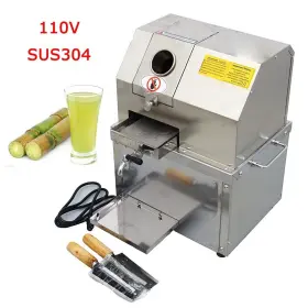 Preasion 751575021685 Used 110v Electric Sugar Cane Juice Machine Sugarcane Extractor Press