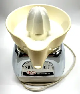 02722 Proctor Silex Vintage Citrus Juicer Juicit Usa Chrome Retro Appliance