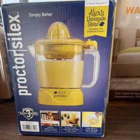 66341 Proctor Silex Alexs Lemonade Electric Citrus Juicer Yellow 34oz With Pitcher