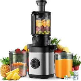 Mk-sj22-v1 Psiidan Cold Press Juicer Machines Fit Whole Fruit And Vegetable Silver