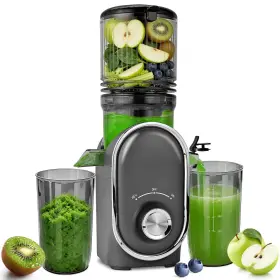 Pukomc 680358457697 Slow Juicer 300w Cold Press Juice With 5.3 In Wide Feed Chute