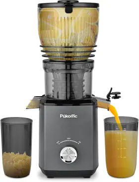 Mp-802n Pukomc Cold Press Juicer 5.8 Inch Wide Feed Chute Juice Extractor Machine With 300w