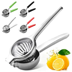 Puptily 717661427465 Lemon Squeezer Extra Large Juicer Stainless Steel Heavy Duty Manual Citrus Hand
