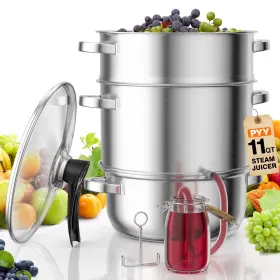 Sgzg-927845 Pyy Steam Juicer Extractor - 11 Quart Fruit Vegetables For Canning 3-la