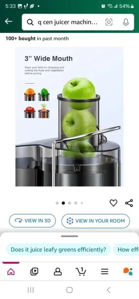 Ks500 Q Cen Qcen Juicer 500w Stainless Wide Mouth 3 Inch Feed Chute Red - New In Box #2
