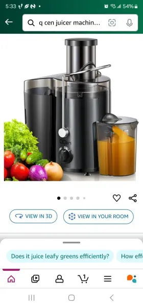 Ks500 Q Cen Qcen Juicer 500w Stainless Wide Mouth 3 Inch Feed Chute Red - New In Box