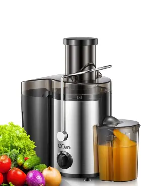 500w Qcen 1123 Juicer Machine Centrifugal Extractor With Wide Mouth 3 Inch Feed Chute