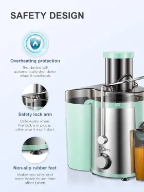 Qcen 654538591198 Juicer Machine 800w Centrifugal Extractor With 3 Inch Mouth Ks-500h - Aqua