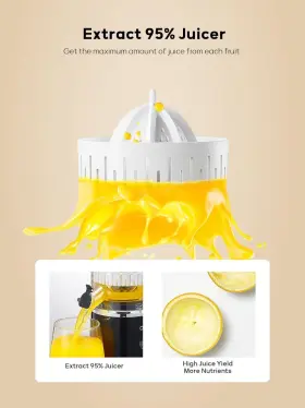Fe002b Qcen Citrus Juicer Machine Automatic Orange Squeezer High Juice Black #3