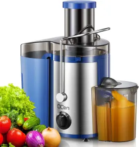 Ks-501-aqua Qcen Juicer Machine 500w Centrifugal Extractor With Wide Mouth 3 Inch Feed