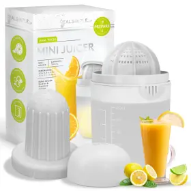 Kg0015-wha Real Simple Dual Press Manual Citrus Mini Juicer Portable Handheld For An