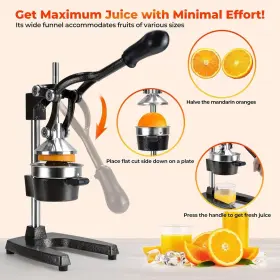 B0drh1n2bh Roedeer Cast Iron Manual Citrus Juicer Press Heavy Duty Nib New In Box Fresh