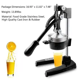 Rovsun 820201069732 Professional Citrus Juicer Lemon Squeezer Commercial Grade Manual Fruit Press J #3