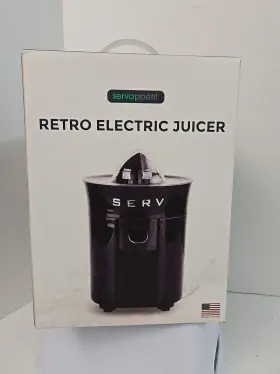 Servappetit 810147692651 Black 50s Retro Style Electric Citrus Juicer Serv Orange Lemon Lime