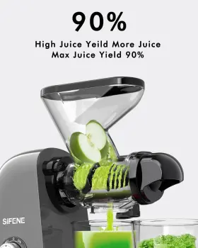 Sifene 712679918059 Cold Press Juicer Machine Compact Single Serve Slow Masticating Vege #3