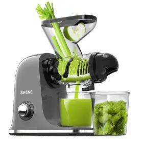 Sifene 712679918059 Cold Press Juicer Machine Compact Single Serve Slow Masticating Vege