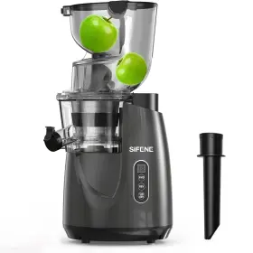 Sifene 712679918127 Vertical Slow Masticating Juicer With Large 3.3in Feed Chute Dark Gray