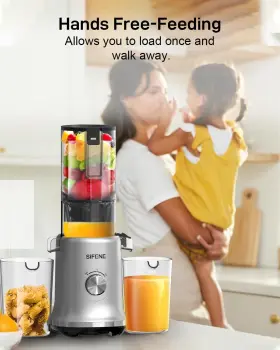 Sifene 718430186385 Whole Fruits Cold Press Juicer Machines 4.3-inch 110mm Powerful Wide Mouth Sl #3