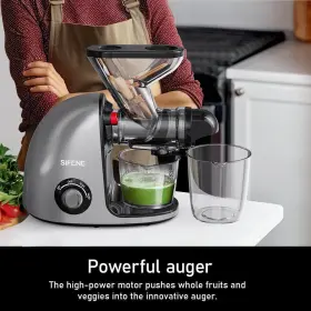 Sifene 718430186439 Dual Mouth Cold Press Juicer Slow Masticating Machines For Fruit And Ve #2